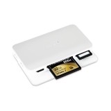 Moshi Cardette Type-C - Czytnik kart pamięci z kablem USB-C   2 porty USB 3.0 (srebrny)-574162
