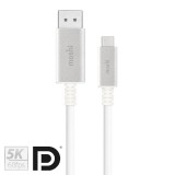 Moshi USB-C to DisplayPort Cable - Aluminiowa przejściówka z USB-C do DisplayPort 5K/60fps (srebrny)-576841