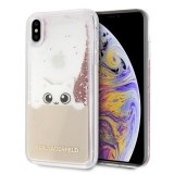 Karl Lagerfeld K-Peek A Boo - Etui iPhone Xs Max (Glitter Pink Gold)-584844
