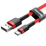 Baseus Cafule Cable - Kabel do ładowania i transmisji danych USB do USB-C 3 A, 0.5 m (czerwony)-587584