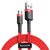 Baseus Cafule Cable - Dwustronny kabel połączeniowy micro USB na USB QC 3.0, 2.4 A, 0.5 m (czerwony)-587685