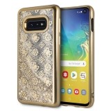 Guess 4G Peony Liquid Glitter - Etui Samsung Galaxy S10e (złoty)-588767