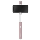 Momax Selfie Light Selfie Stick - Uniwersalny kij do selfie i wideo z oświetleniem LED   Bluetooth (Pink)-644678