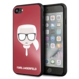 Karl Lagerfeld Karl's Head Double Layers Glitter Case - Etui iPhone Xs / X (Red)-648409