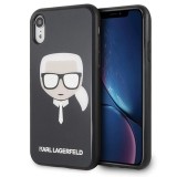 Karl Lagerfeld Karl's Head Double Layers Glitter Case - Etui iPhone XR (Black)-649986