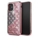 Guess 4G Peony Liquid Glitter - Etui iPhone 11 (różowy)-656089