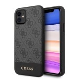 Guess 4G Bottom Stripe Collection - Etui iPhone 11 (szary)-779638