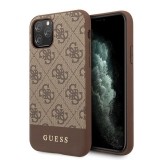 Guess 4G Bottom Stripe Collection - Etui iPhone 11 Pro Max (brązowy)-779805