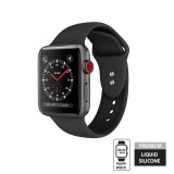 Crong Liquid Band - Pasek Apple Watch 42/44 mm (czarny)-890445