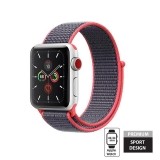 Crong Nylon Band - Pasek sportowy Apple Watch 42/44 mm (Electric Pink)-890491