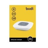 Budi - Ładowarka bezprzewodowa z technologią Qi oraz dodatkowymi portami USB, biały-890863