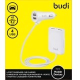 Budi - Ładowarka samochodowa 4x USB 41W z rozdzielaczem na kablu 1,8m-890898