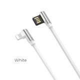 Borofone - kabel USB-A do Lightning z kątowymi wtyczkami, biały-891026
