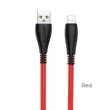 Borofone - kabel USB-A do Lightning 1m czerwony-891040