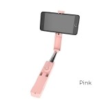 Borofone - selfie stick 76 cm z pilotem bezprzewodowym, różowy-891362