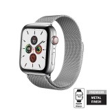 Crong Milano Steel - Pasek ze stali nierdzewnej Apple Watch 42/44 mm (srebrny)-940432