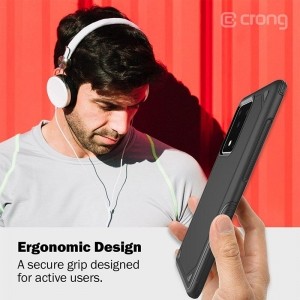 Crong Defender Case - Etui Samsung Galaxy S20  (czarny)-1187544
