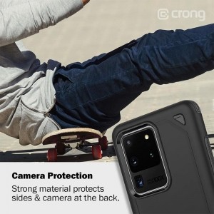 Crong Defender Case - Etui Samsung Galaxy S20 Ultra (czarny)-1187550