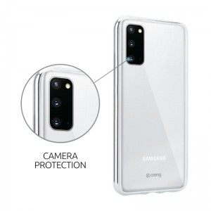 Crong Crystal Slim Cover - Etui Samsung Galaxy S20 (przezroczysty)-1187557