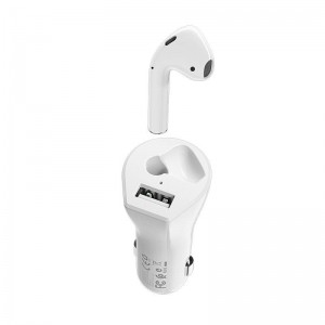 Borofone - słuchawka Bluetooth V5.0 ze stacją ładowania i dodatkowym portem USB-1340513