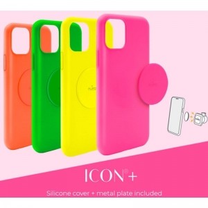 PURO ICON+ Cover - Etui magnetyczne iPhone XR (fluo żółty)-1611440