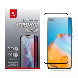 Crong 3D Armour Glass – Szkło hartowane 9H na cały ekran Huawei P40 + ramka instalacyjna-1611997