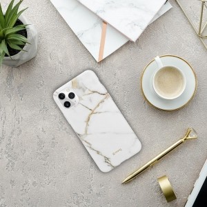 Crong Marble Case – Etui iPhone 11 Pro (biały)-1615043