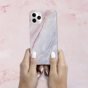 Crong Marble Case – Etui iPhone 11 Pro (różowy)-1615055