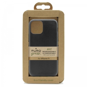 PURO Green Compostable Eco-friendly Cover - Ekologiczne etui iPhone 12 / iPhone 12 Pro (czarny)-1949164
