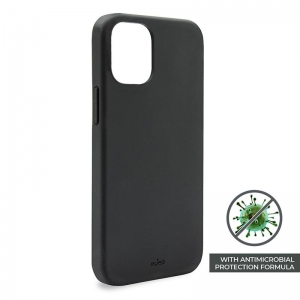 PURO ICON Anti-Microbial Cover - Etui iPhone 12 /  iPhone 12 Pro z ochroną antybakteryjną (czarny)-1949173