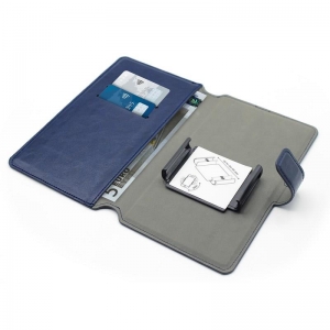PURO Universal Wallet 360° - Uniwersalne etui obrotowe z kieszeniami na karty, rozmiar XXL (granatowy)-2104496