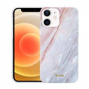Crong Marble Case - Etui iPhone 12 / iPhone 12 Pro (różowy)-2231624