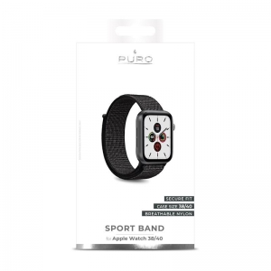 PURO Nylon - Pasek do Apple Watch 38 / 40 mm (Czarny)-2295824