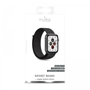 PURO Nylon - Pasek do Apple Watch 42 / 44 mm (Czarny)-2295844