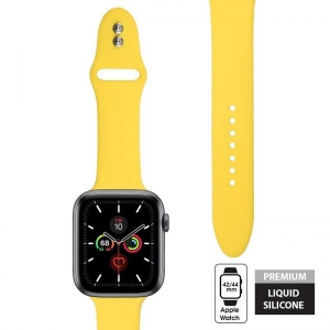 Crong Liquid - Pasek do Apple Watch 42/44 mm (żółty)-2305344
