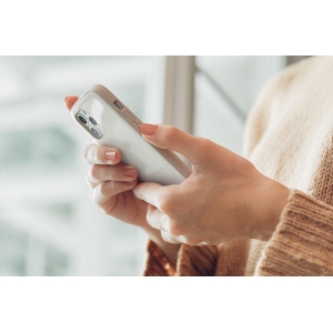 Moshi iGlaze - Etui iPhone 12 Mini (system SnapTo) (Pearl White)-2306725