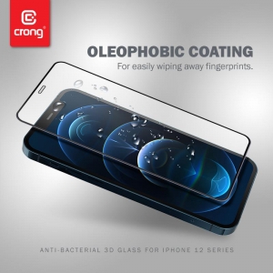 Crong Anti-Bacterial 3D Armour Glass – Szkło hartowane 9H na cały ekran iPhone 12 Mini + ramka instalacyjna-2309817