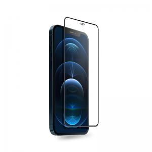 Crong Anti-Bacterial 3D Armour Glass – Szkło hartowane 9H na cały ekran iPhone 12 / iPhone 12 Pro + ramka instalacyjna-2309823