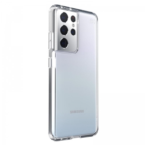 Speck Presidio Perfect-Clear - Etui Samsung Galaxy S21 Ultra z powłoką MICROBAN (Clear/Clear)-2310809