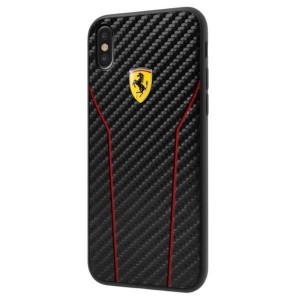 Ferrari Racing Carbon - Etui iPhone X (czarny)-243291