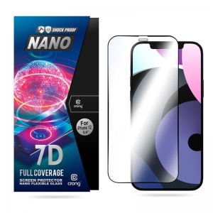 Crong 7D Nano Flexible Glass - Niepękające szkło hybrydowe 9H na cały ekran iPhone 12 Mini-2452210