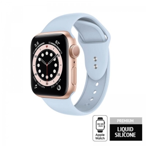 Crong Liquid - Pasek do Apple Watch 38/40mm (błękitny)-2593605