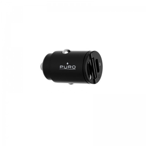 PURO Mini Car Fast Charger – Ładowarka samochodowa 2 x USB-C Power Delivery 30 W (czarny)-2649333