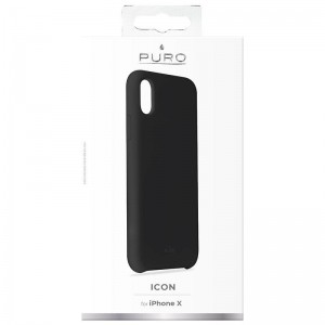 PURO ICON Cover - Etui iPhone X (czarny) Limited edition-267233