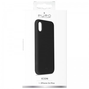 PURO ICON Cover - Etui iPhone Xs Max (czarny) Limited edition-268963