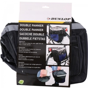 Dunlop - Torba / sakwa rowerowa na bagażnik duża 26 l (Czarno-niebieski)-2941396