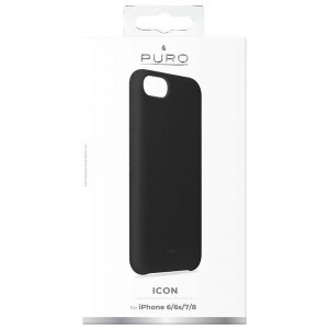PURO ICON Cover - Etui iPhone 8 / 7 / 6s / 6 (czarny) Limited edition-308984