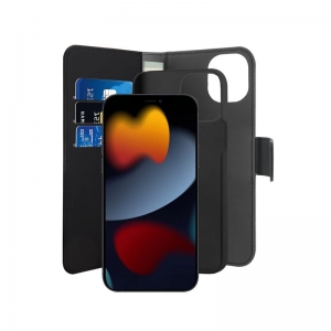 PURO Wallet Detachable - Etui 2w1 iPhone 13 (czarny)-3114507