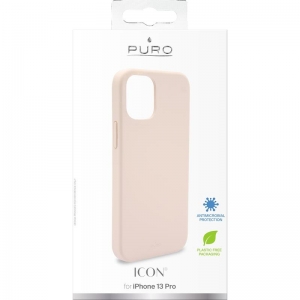 PURO ICON Anti-Microbial Cover - Etui iPhone 13 Pro z ochroną antybakteryjną (Piaskowy róż)-3114600
