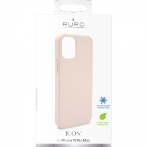 PURO ICON Anti-Microbial Cover - Etui iPhone 13 Pro Max z ochroną antybakteryjną (Piaskowy róż)-3114646